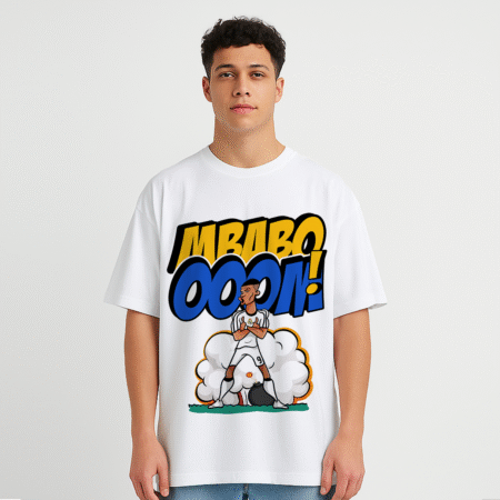 Mbaboom Front Printed White T-Shirt