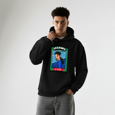 Baggio Legend Front Printed Black Hoodie