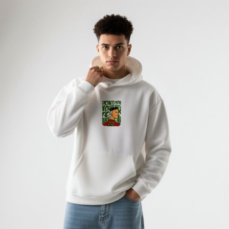 Don't Prove Yourself Front and Back Printed White Hoodie